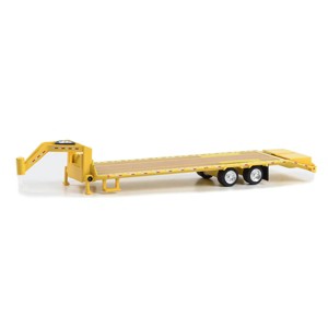 1/64 Gooseneck Trailer, Yellow with Red & White Conspicuity Stripes, Hobby 30485 - 1 of 1