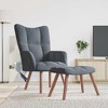 vidaXL Relaxing Chair - Dark Gray With Footrest - 2 of 4