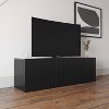 Nexera Trelisse TV Stand for TVs up to 60" Black: Modern Media Console with Doors, Wood Composite - 4 of 4