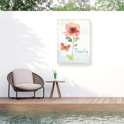 "Rainbow Seeds Floral IX Family" Outdoor Canvas