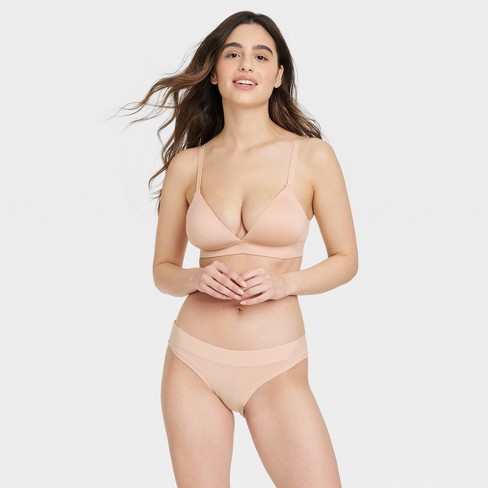 Women's Cotton Stretch Bikini Underwear - Auden™ Beige XS