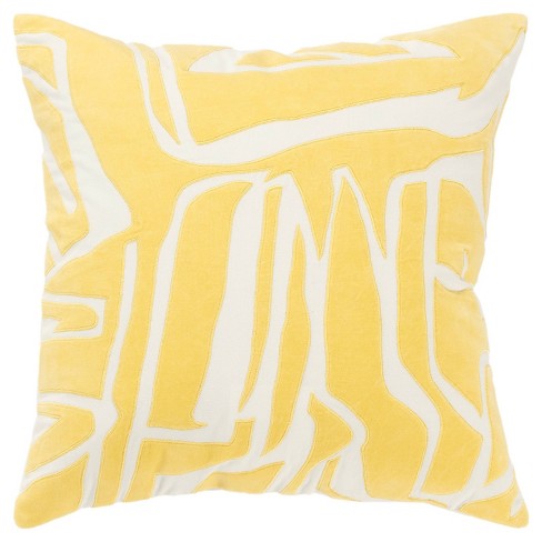 20x20 Oversize Abstract Square Throw Pillow Cover Ivory - Rizzy Home