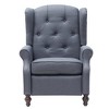 Tufted Push Back Arm Chair Single Reclining Club Chair Home Padded Seating Living Room Sofa - 3 of 4