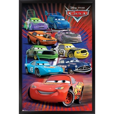 Disney Pixar Cars 2 - Group Wall Poster, 22.375 x 34, Framed 