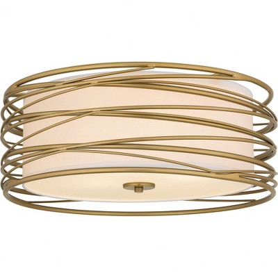 Quoizel Lighting Spiral 3 - Light Semi-Flush Mount in  Light Gold