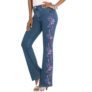 Roaman's Women's Plus Size Whitney Jean With Invisible Stretch - 1 of 4