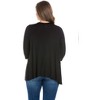 Plus Elbow Length Sleeve Open Cardigan - 24seven Comfort Apparel™ - 3 of 4