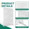 TUYOHW Metal Privacy Screen Outdoor, Decorative Privacy Panels, Freestanding Privacy Screen for Patio, Garden, Pool (White Square) - 3 of 4
