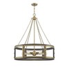 Savoy House Lakefield 6 - Light Pendant in  Burnished Brass/Walnut - 3 of 4