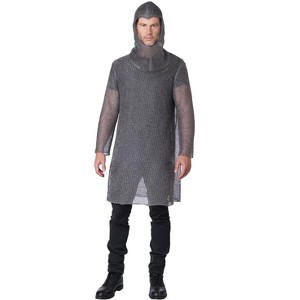 California Costumes Metallic Knit Chainmail Tunic and Cowl Adult Costume - 1 of 3
