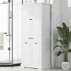 TiramisuBest Freestanding Bathroom Storage Cabinet with Doors & Drawers, Tilt-Out Laundry Hamper, Adjustable Shelf, Multiple Storage Spaces, White - 3 of 4