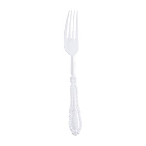 Smarty Had A Party White Baroque Plastic Dinner Forks - 480 pcs - 1 of 4