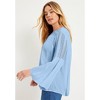 June + Vie by Roaman's Women's Plus Size Crochet-Trim Blouse - 4 of 4