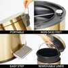 mDesign 3.2 Gallon Round Step Garbage Trash Can, Removable Liner - Soft Brass - 4 of 4