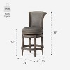 Maven Lane Pullman Swivel Counter Height Stool with Faux Leather 26" - 2 of 4