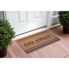 HomeRoots 18" X 30" Brown and Black Coir Go Away Outdoor Door Mat - 2 of 4