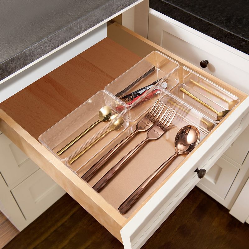 Sorbus 4-Piece Kitchen Drawer Organizer Set - Great Organization Solution for Any Kitchen Drawer - Store Utensils, Silverware, and More, 3 of 8