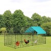 FDW Large Metal Chicken Coop Pet Playpen with Waterproof Cover Outdoor Walk-in Poultry Cage Outdoor Backyard Farm Cage - 2 of 4