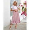 Maternity High Waisted Midi Skirt Summer Ruffle Adjustable Boho Flowy Suspender Skirt Photoshoot Baby Shower - 3 of 4