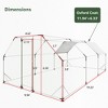 Large Metal Chicken Coop Chicken Run with Waterproof Cover, Outdoor Walk-in Poultry Cage, Duck Rabbit Enclosure Pen for Yard, Farm, Backyard - 3 of 4