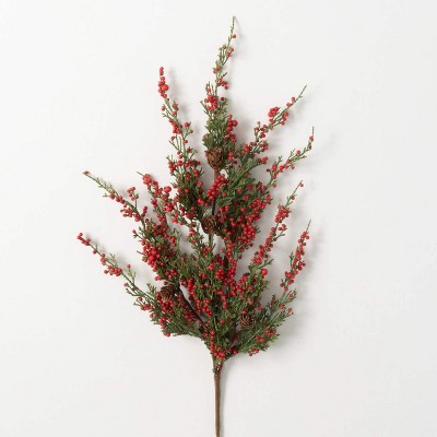 Sullivans Artificial 27.5" Cedar Berry Stem, Multicolor
