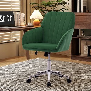 CAVINAS Adjustable Office Chair, Velvet Home Office Desk Chair, Ergonomic Office Chair, Swivel Chair, Backrest Seat, Desk Chair Comfy - 1 of 4