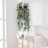 BRINJOY 2-Pack Artificial Datura Vine Hanging Plants - 31.5" Realistic Faux Greenery with Butterfly Accents for Indoor/Outdoor Decor - 4 of 4