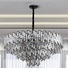38.5” 26-Light 5-Tier Black Round K9 Crystal Chandelier - 2 of 4