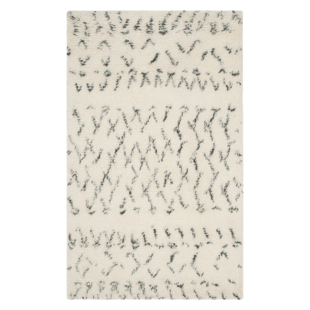 3'x5' Geometric Design Accent Rug Ivory/Gray - Safavieh