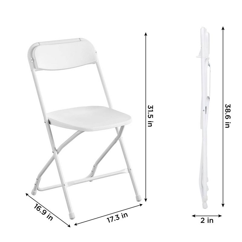 Cosco 8pk Zown Plastic Stackable Indoor/Outdoor Folding Chairs, 5 of 6