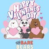 Men's We Bare Bears Happy Valentine's Day Hearts T-Shirt - image 2 of 4