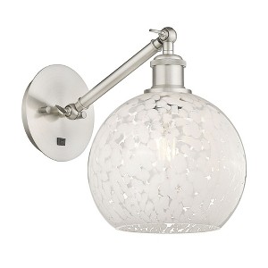 White Mouchette - 1 Light Arm Adjusts Up and Down Wall Sconce In Modern Style-10 Inches Tall and 8 Inches Wide - 1 of 1