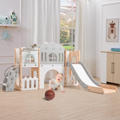 8-in-1 Kids Slide Set ¨C All-in-One Toddler Playset for Indoor & Outdoor Fun