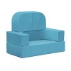 INFURNIC Sofas Modular Kids Sofa Bed Convertible Play Couch for Creative Fun in Playroom, Blue, 40"*20"*16" - 2 of 4