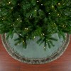 Northlight 48" Green Burlap Christmas Tree Skirt with Faux Fur Trim - 4 of 4