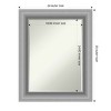 Amanti Art Peak Polished Nickel Petite Bevel Bathroom Wall Mirror 30 x 24 in. - 4 of 4