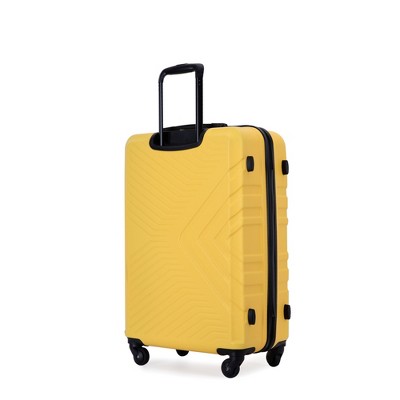 3-case ABS luggage system featuring effortless spinner mobility, TSA security locks, and functional exterior hooks.