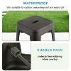 BestMassage Set of 4 Stackable Metal Bar Stools 24/30 Inch Counter Barstool Height Backless - 3 of 4