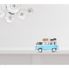 HomeRoots 6" Blue And White Metal Volkswagen Bus Sculpture - 2 of 4