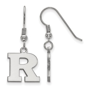 Black Bow Jewelry Sterling Silver Rutgers Scarlet Knights NCAA Dangle Earrings - 1 of 3