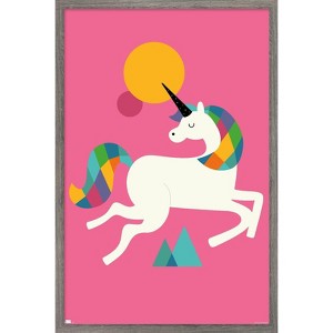 Trends International Andy Westface - To Be A Unicorn Framed Wall Poster Prints - 1 of 4