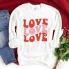 Simply Sage Market Women's Graphic Sweatshirt Love Stacked Smiley Face - 3 of 4