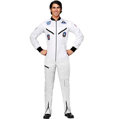 HalloweenCostumes 5X White Astronaut Jumpsuit Adult Plus Size Costume White