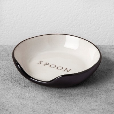 Stoneware Spoon Rest Cream/Black - Hearth & Hand™ with Magnolia