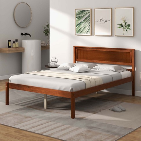 High rise bed frame store with headboard