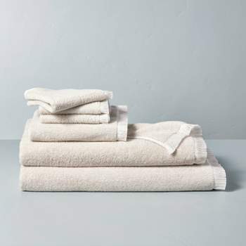 The Pioneer Woman 4 Piece Cotton Bath Towel Set, Light School Gray 