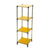 Yukimo 49"H Heavy Duty Stainless Steel Storage Shelving Unit, 100lbs/Shelf Capacity for Indoor/Outdoor Organization, Yellow - 4 of 4