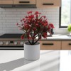 Unique Bargains Artificial Plants Coin Chrysanthemum with Cylinder Vase Plastic 3.15"x3.15"x9.45" 1 Pc - 2 of 4