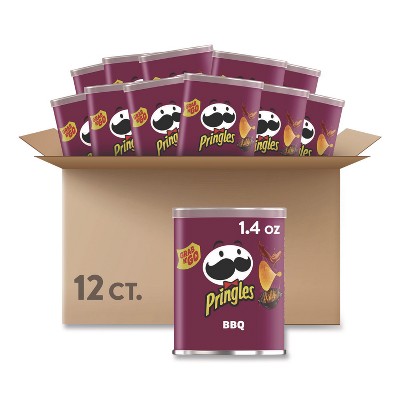 Pringles Grab and Go BBQ Crisps - Case of 12 - 1.4 oz