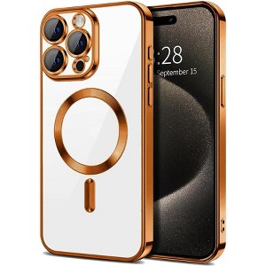 Entronix [Magnetic] Case Compatible with iPhone 15 Pro - [Clear Back] Luxury Glossy Cover - 1 of 4